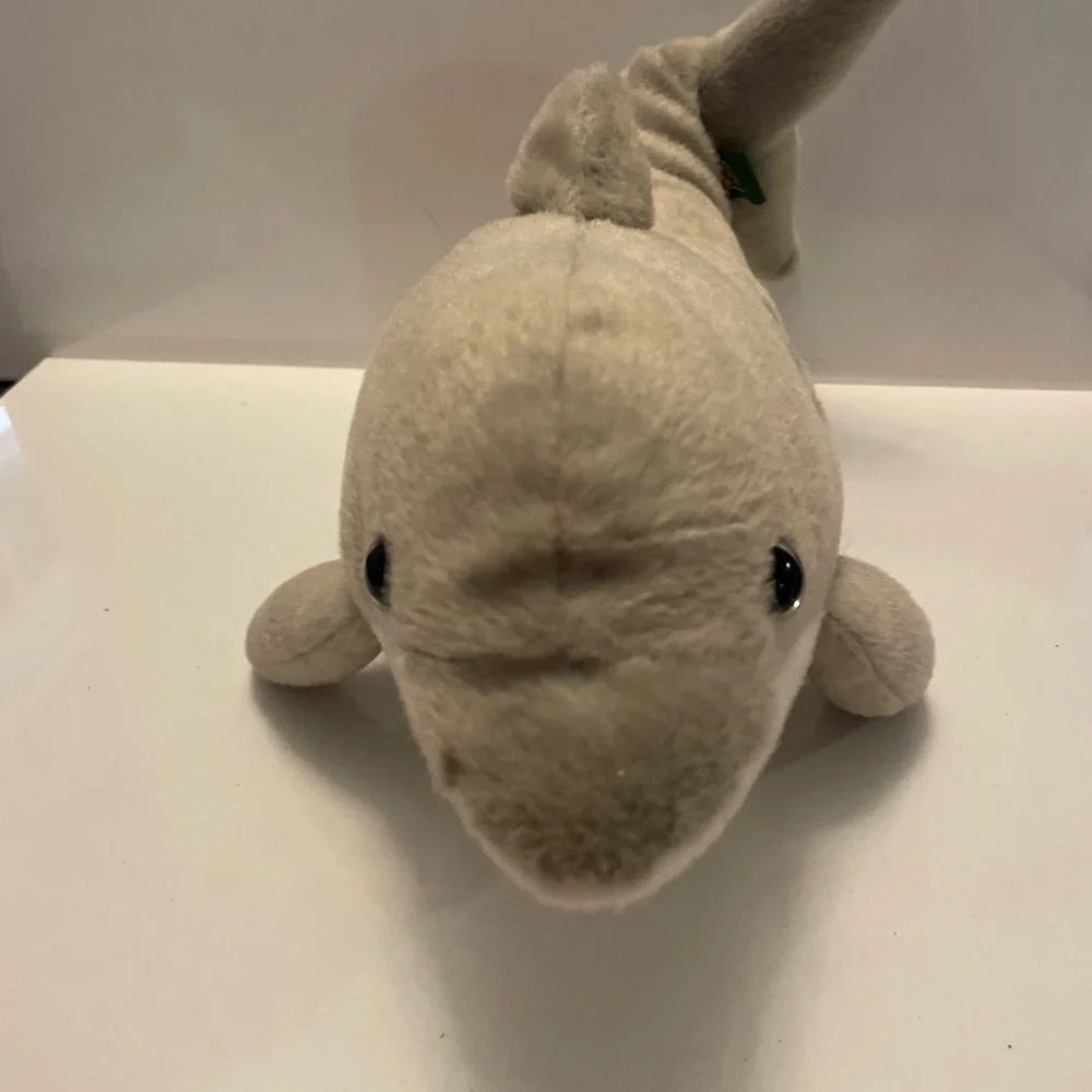Gulfarium Plush Gray Dolphin Stuffed Animal Toy EUC